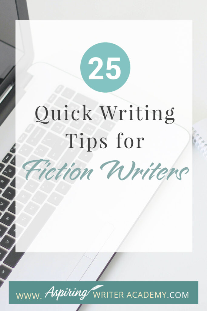 Writing fiction is a challenging and rewarding endeavor that requires a combination of creativity, skill, and discipline. Whether you're a seasoned writer or just starting out, there's always room for improvement in your craft. In this blog post, we'll provide you with 25 Quick Writing Tips for Fiction Writers to help you elevate your writing and create compelling stories that captivate your readers. From character development to plot pacing, we hope that these tips will help inspire you to hone your skills and take your writing to the next level.