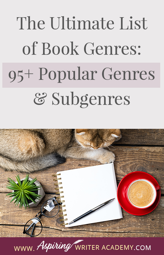 In this blog post The Ultimate List of Book Genres: 95+ Popular Genres & Subgenres we will cover the immense array of book genres and subgenres available. We hope that this post can assist you in choosing a genre that matches your writing style and can help you along in your writing journey. Our intention is to provide you with a comprehensive overview to aid you in finding the genre that resonates with your unique writing style.