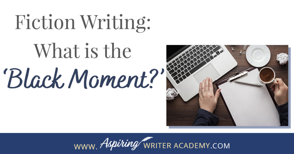 The ‘Black Moment’ is a major turning point in a fictional story where the main characters lose hope. They have struggled to achieve a specific goal and at this dark, bleak moment something happens, either triggered by the opposition or by their own weaknesses that cause them to believe they’ve failed and ‘all is lost.’ In Fiction Writing: What is the ‘Black Moment?’ we give you tips and illustrative examples to help you create a fabulous Black Moment scene of your own.