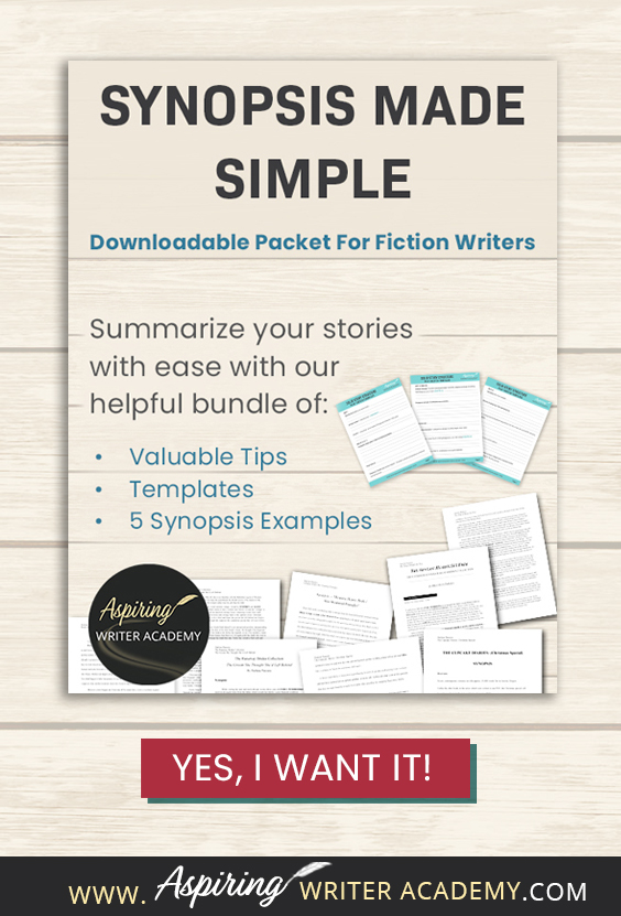 Struggling to condense your intricate plots and rich characters into a 2–5-page document for potential publishers? Our 33-page Synopsis Made Simple For Fiction Writers Bundle, offers valuable tips, templates, and 5 synopsis examples to help you create an engaging summary of your fictional story.