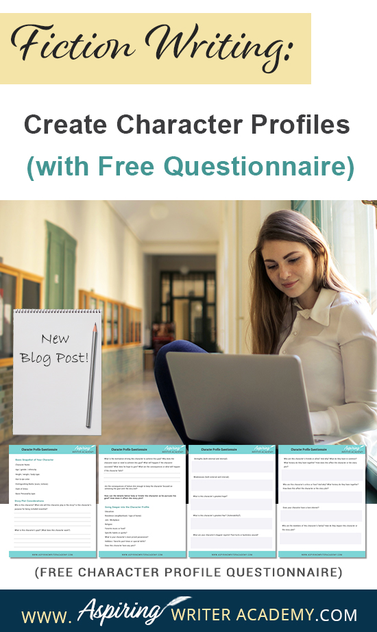 If you are planning to write a new story or need to add a character to your fiction novel, a handy fill-in-the-blank questionnaire can help define your character’s personality in a flash. Beyond name, age, and hair color, our post, Fiction Writing: Create Character Profiles (with Free Questionnaire) helps you identify personality traits for your cast of characters that strengthen the story, intensify conflict, and enhance the plot.