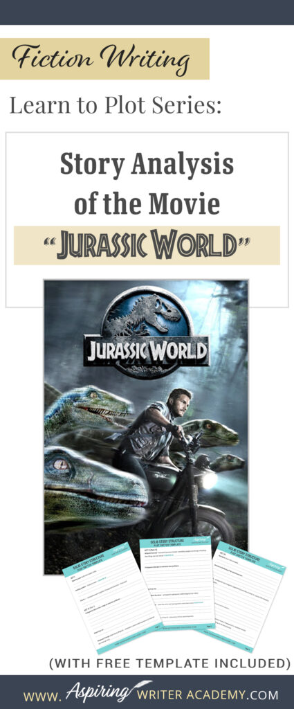 The best way to learn story structure is to analyze good stories. Can you readily identify each plot point in every movie you see or book you read? Or do terms like ‘inciting incident,’ ‘midpoint reversal,’ and ‘black moment’ leave you confused? In our Learn to Plot Fiction Writing Series: Story Analysis of the movie “Jurassic World” we show you how to recognize each element and provide a Free Plot Template so you can draft satisfying, high-quality stories of your own.