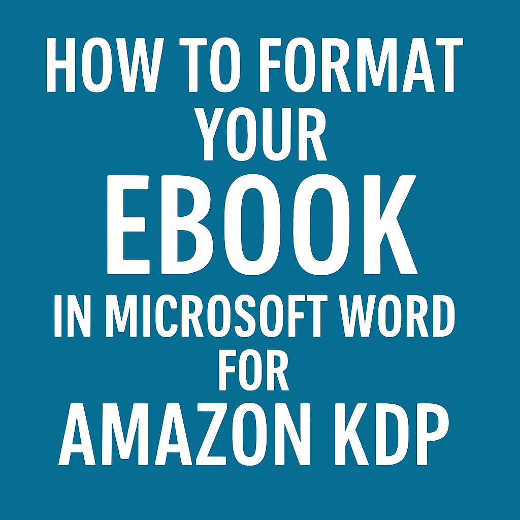 Step-by-step instructions for formatting your ebook in Microsoft Word for Amazon KDP. This beginner-friendly guide helps self-published authors get their manuscript Kindle-ready with professional formatting tips.