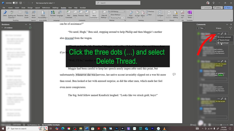 Before you upload to Amazon KDP, don’t forget to remove all tracked changes and comments in Word! This quick guide shows how to clean up your manuscript so your ebook looks polished and professional. #KDPFormatting #SelfPublishingTips #WritingHelp