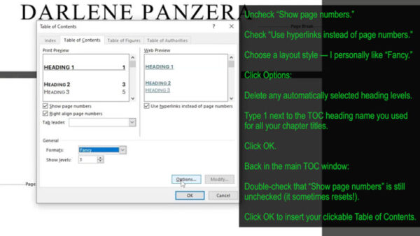 How to Create a Clickable Table of Contents in Microsoft Word for Self ...