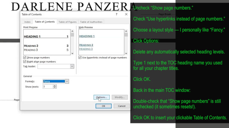 How to Create a Clickable Table of Contents in Microsoft Word for Self-Publishing Your eBook Learn how to create a clickable Table of Contents in Microsoft Word for your eBook on Amazon KDP! This easy tutorial walks you through formatting heading styles, inserting a TOC, and customizing your layout to look clean and professional. A clickable TOC boosts your eBook’s navigation, helps meet KDP standards, and enhances the reader experience. Don’t publish without it—make your book Kindle-ready today! 🔧📚
