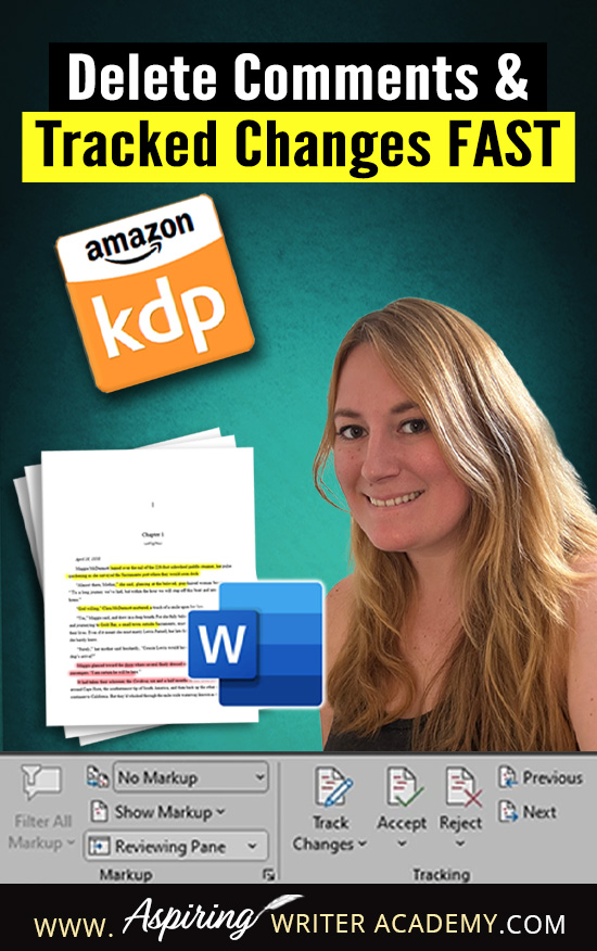 Before you upload to Amazon KDP, don’t forget to remove all tracked changes and comments in Word! This quick guide shows how to clean up your manuscript so your ebook looks polished and professional. #KDPFormatting #SelfPublishingTips #WritingHelp