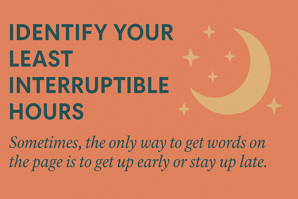 No writing schedule will ever be perfect. Things will always come up. The goal isn’t to control every moment of your day—it’s to make room for progress. Give yourself grace. Adjust when needed. And just keep moving forward, one small step at a time.