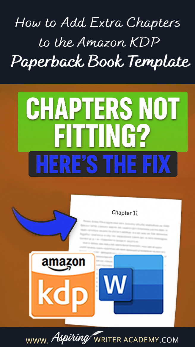 How to Add Extra Chapters to the Amazon KDP Paperback Book Template ...