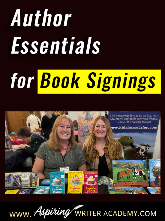Authors! Make your book signing a success with these must-have items. From professional table displays to QR codes for sales, our checklist covers everything to stay organized and confident at your next event. #AuthorEventTips #BookSignings #WritingCommunity