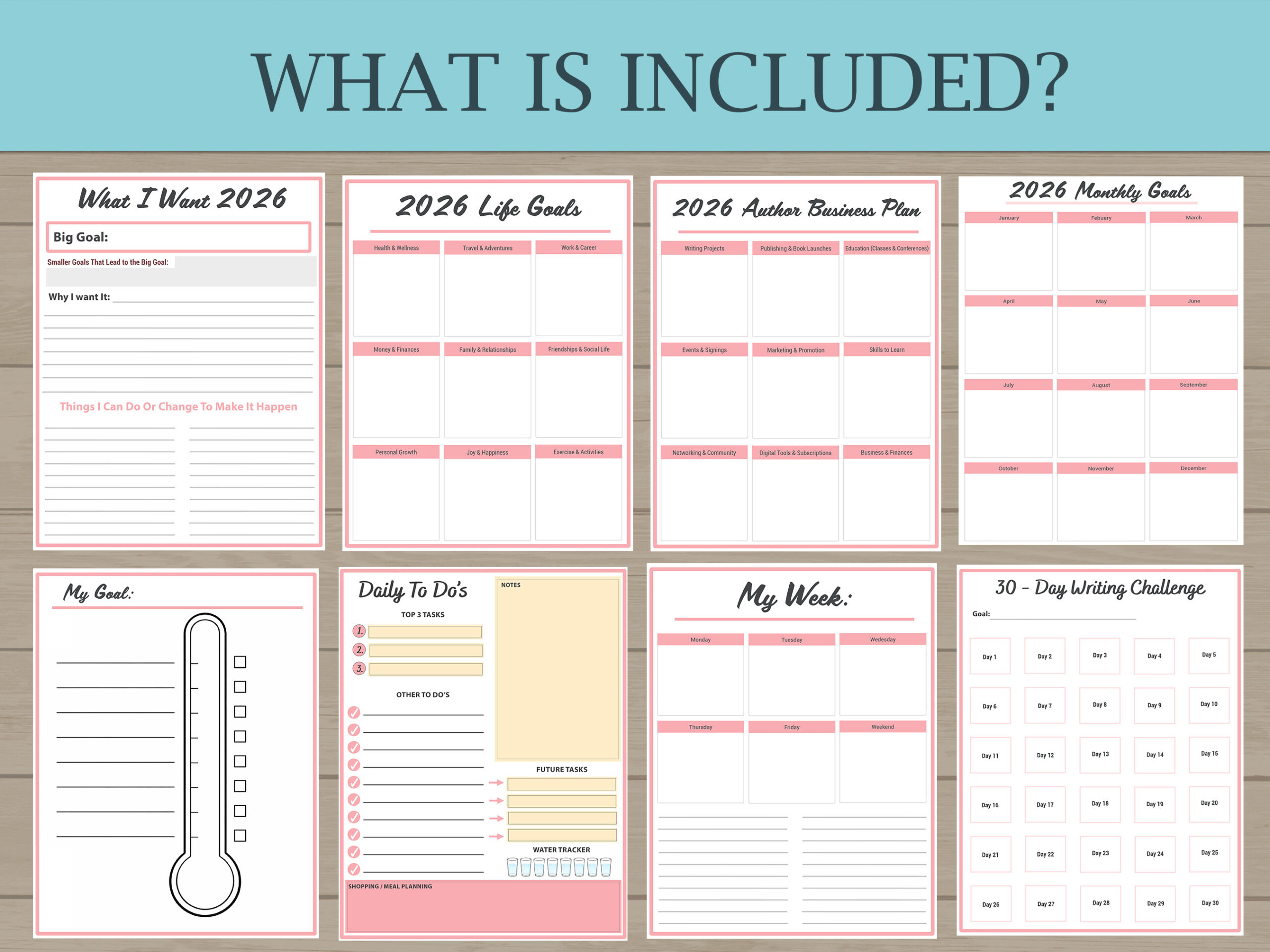 2026 Goal Setting Templates for Writers