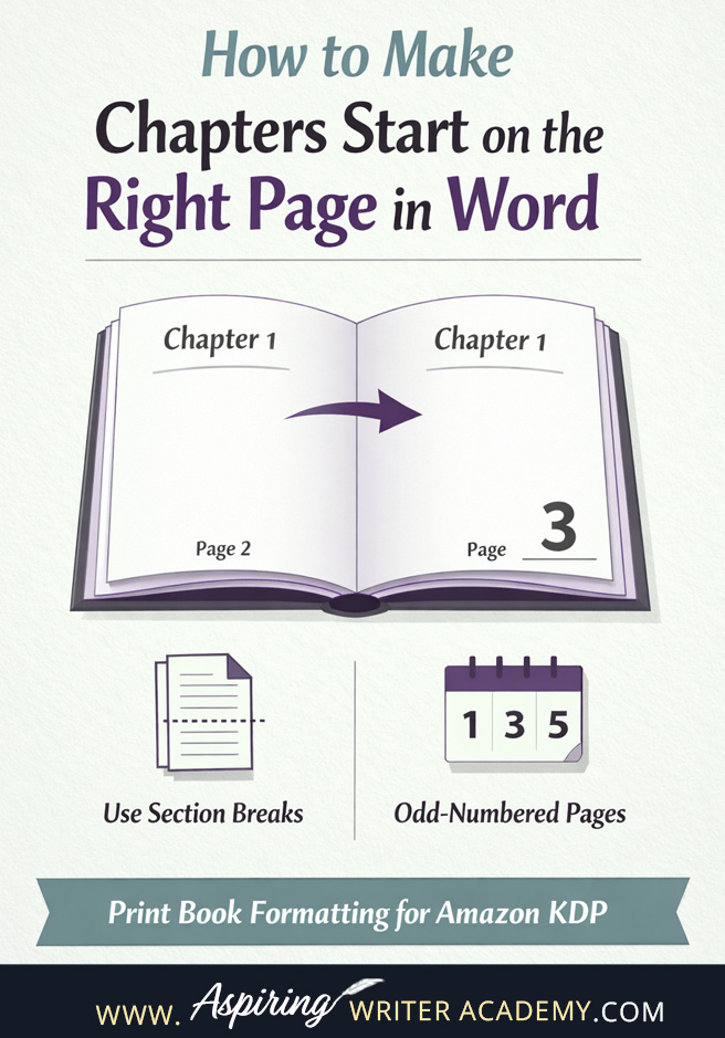 Formatting a print book in Microsoft Word? Learn how to make every chapter start on a right-hand page using section breaks. This step-by-step Amazon KDP formatting tutorial helps self-published authors create professional paperback books that meet industry standards.