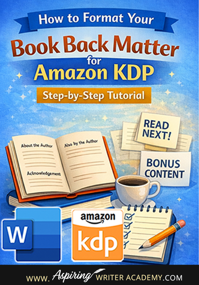 Formatting the back matter of your print book doesn’t have to be confusing! Discover how to add pages, insert book covers, use QR codes, and keep your manuscript looking professional in Microsoft Word for Amazon KDP. Make your book shine from start to finish! #KDP #BookFormattingTips #SelfPublishedAuthors #PaperbackDesign
