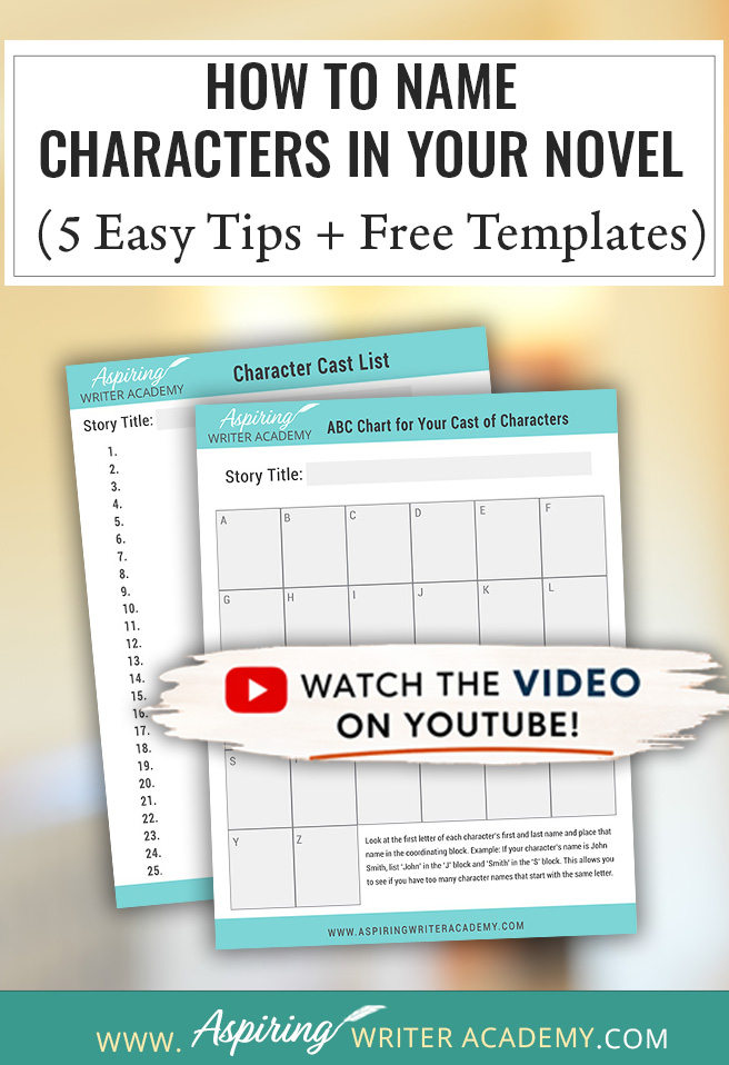 Learn how to name characters in your novel with these 5 easy writing tips from Aspiring Writer Academy. This helpful blog post teaches fiction writers how to choose memorable character names, match names to personality, avoid similar-sounding names, and organize their cast with free downloadable templates. Great for authors writing novels, romance, fantasy, or historical fiction who want stronger character development.