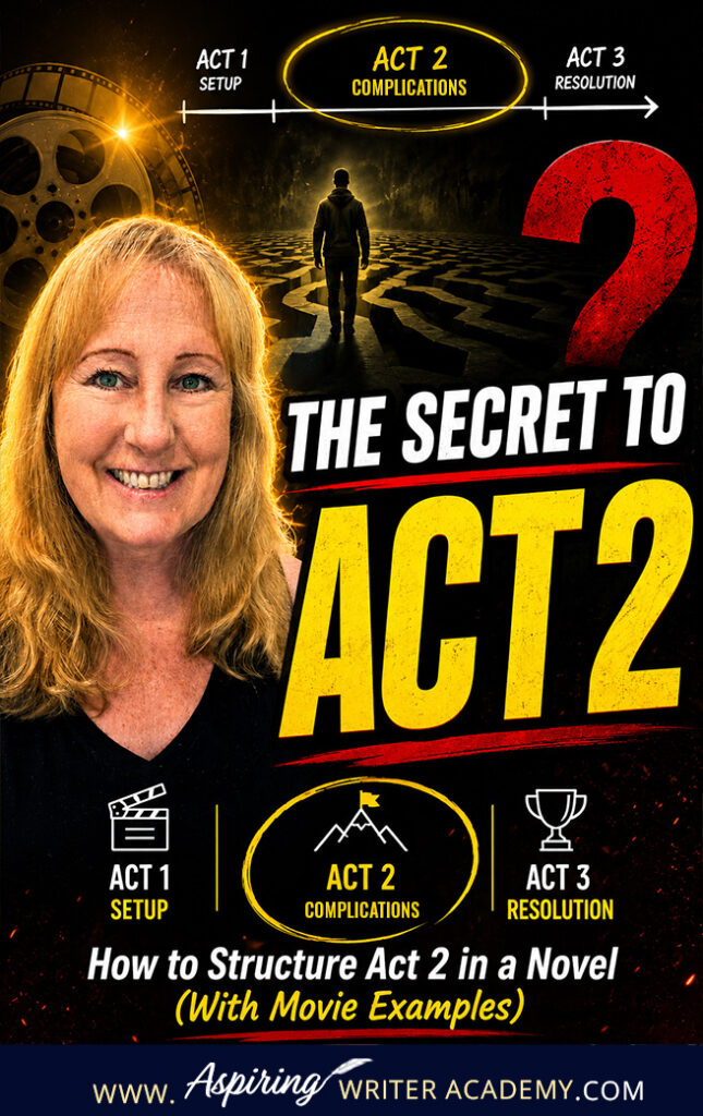 Learn how to structure Act 2 in a novel using the 3 Act Structure. Discover story beats, midpoint reversals, pinch points, and movie examples to fix a sagging middle and keep readers hooked.